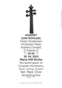 Frühlingskonzert 2010 Flyer